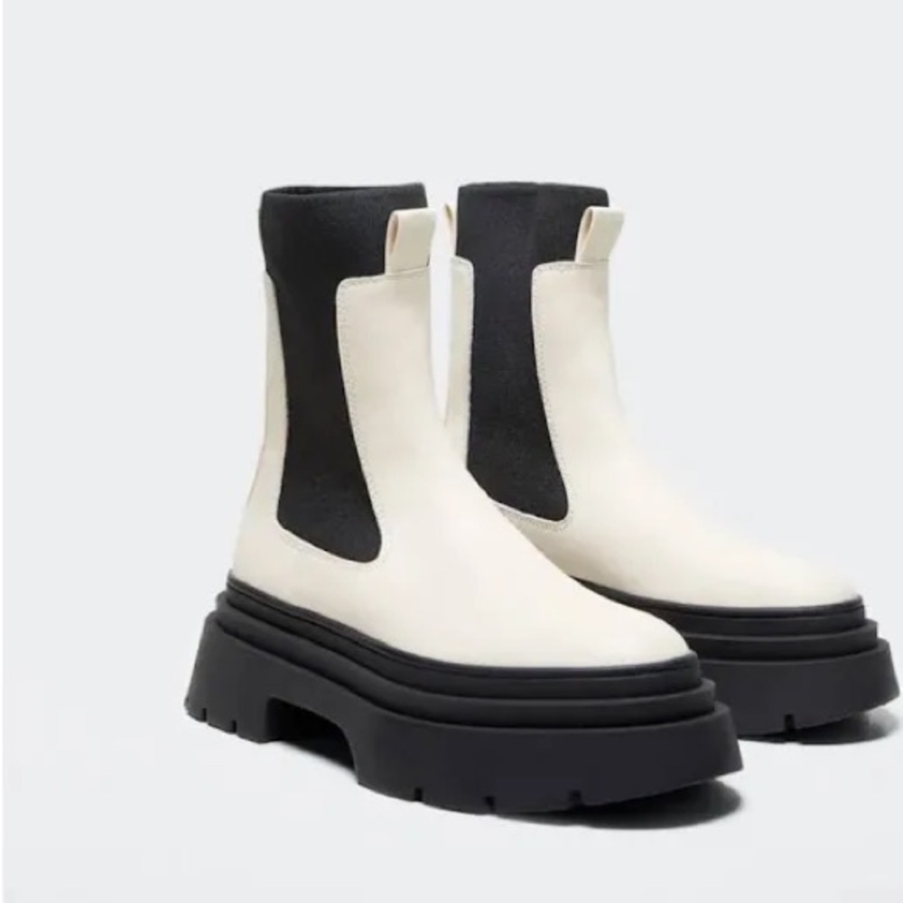 Mango Shoes | Mango | Track Sole Contrast Ankle Boots